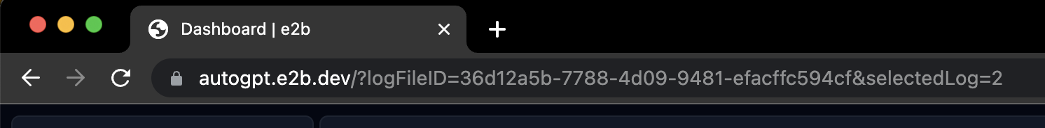 E2b 日志URL